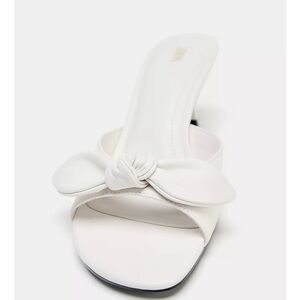 Zara White Women's Heeled Sandals